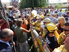 Foto 6 - Trabajadores de la brigada forestal de Pinofranqueado llevan a Salamaq sus reivindicaciones