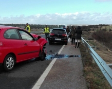 Accidente con varios vehículos implicados en la carretera de Alba de Tormes