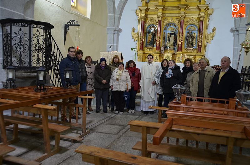 Vista de las nuevas andas que permitirán sacar las imágenes en procesión con mayor comodidad.