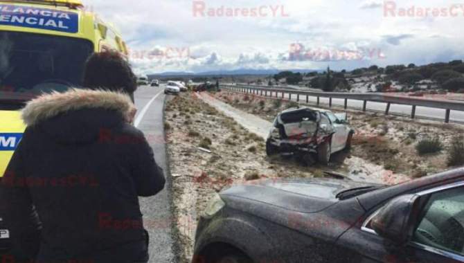 Momento del accidente en la A-50