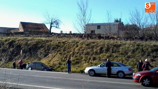 El accidente tuvo lugar en la carretera de Salamanca, junto a la rotonda de Palomares, en Béjar