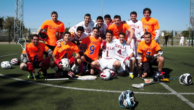 Plantillas del Salamanca Lacrosse y Sevilla en el torneo
