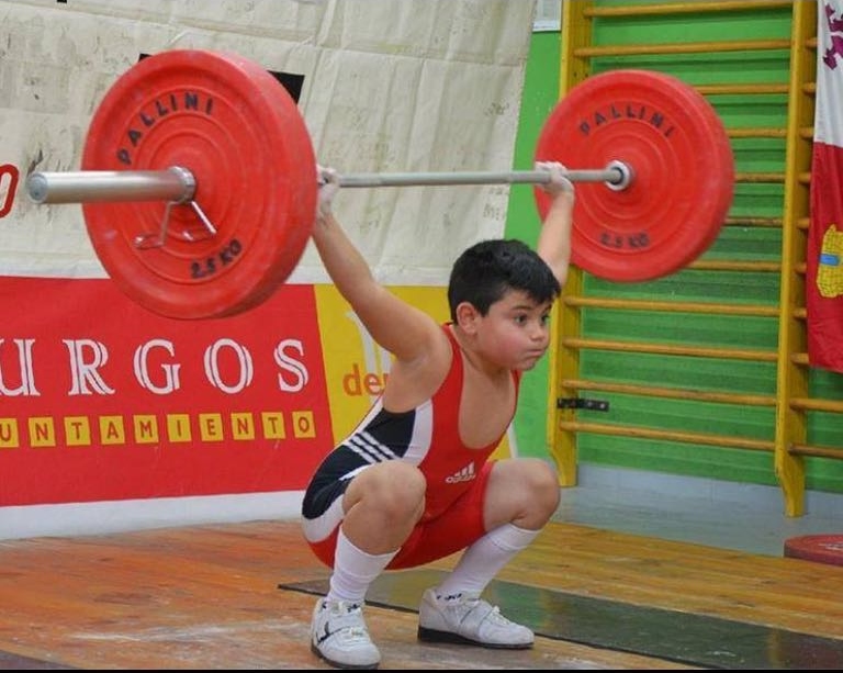 José García en mitad de un ejercicio