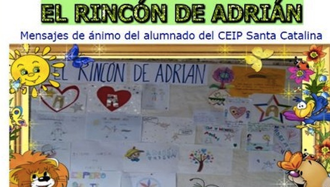 Muestras de apoyo de los compañeros de colegio para Adrián