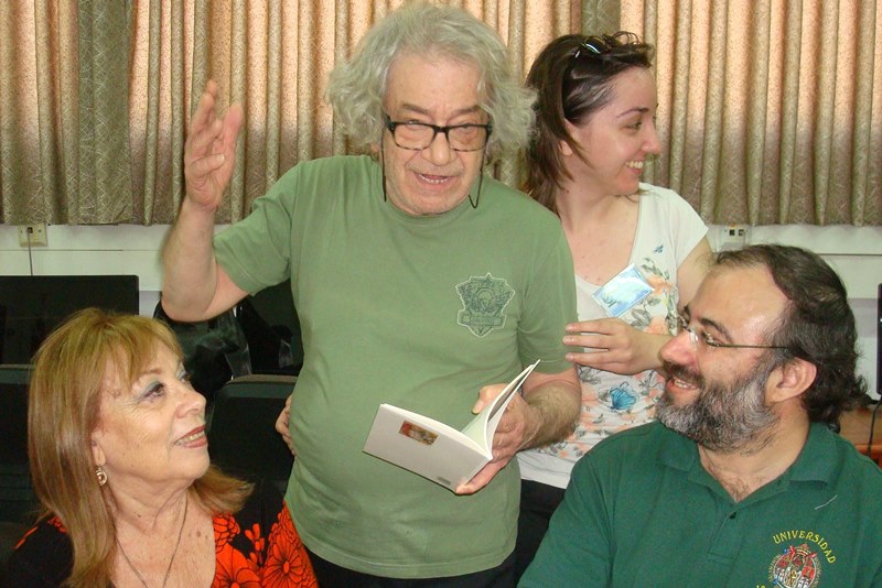 Alfredo Pérez Alencart, con Margalit Matitiahu, Beppe Costa y Stefania Battistella, en Galilea