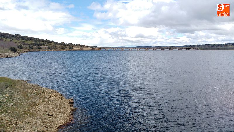 Estado actual del pantano de Santa Teresa a la altura de Guijuelo.