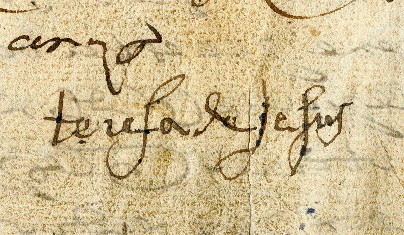 Firma de Santa Teresa de Jesús, escritora, doctora de la Iglesia