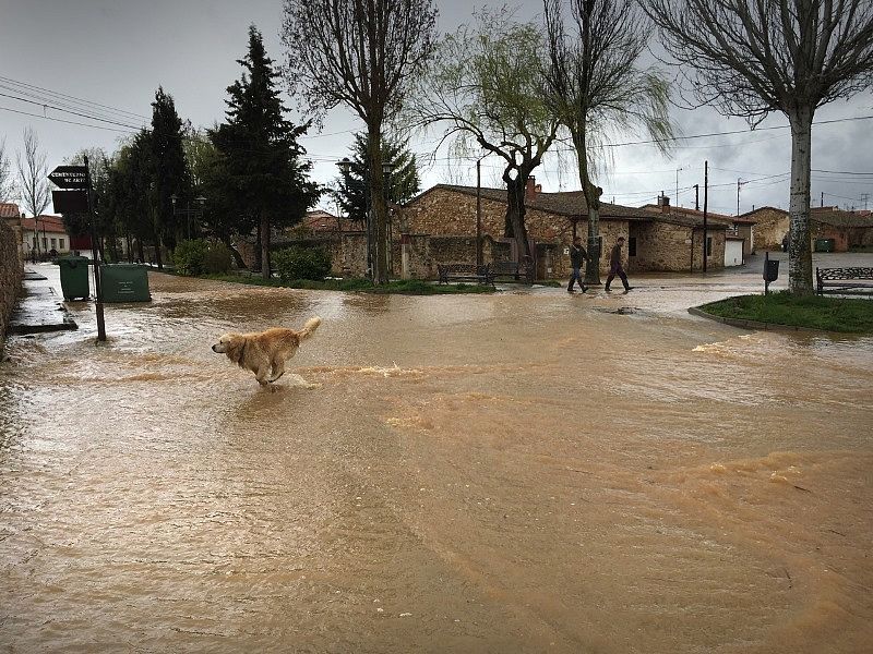 Estado de una de las plazas de Morille tras las torrenciales lluvias | Fotos: Victorino G. Calderón