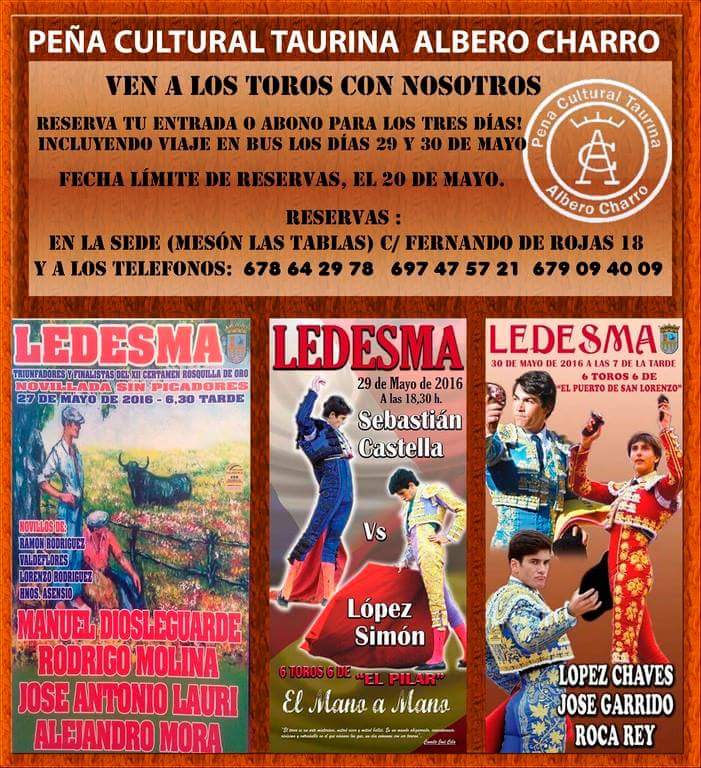 Albero Charro organiza un viaje para disfrutar de la Feria de Ledesma 