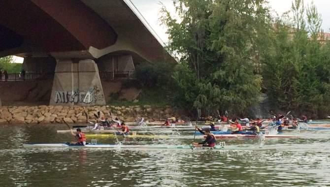 Un momento de la regata disputada en Valladolid
