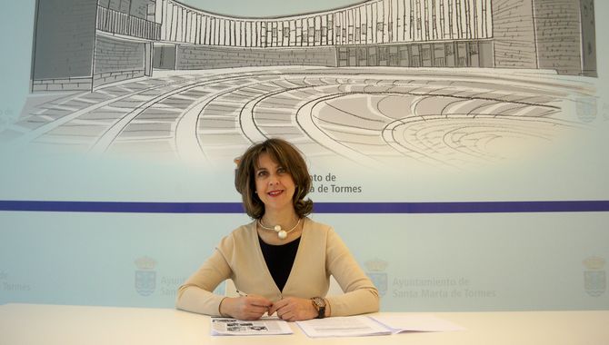 La concejala de Mayores de Santa Marta, Andrea García