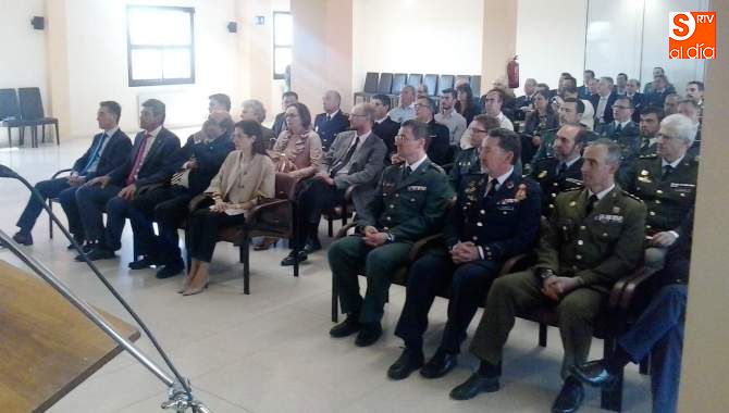 Momento del acto en la Comandancia de la Guardia Civil de Salamanca