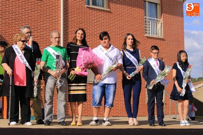 Pregón con la atleta Gema Martín en las fiestas de Aldeatejada. Fotos: Alberto Martín