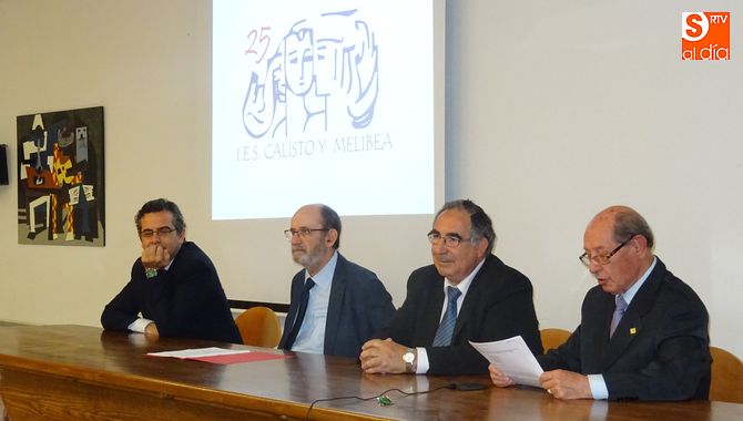 Manuel Tostado, Luis Alcalde, Jesús Laborda y Rafael Sierra, en el acto del 25 aniversario del centro