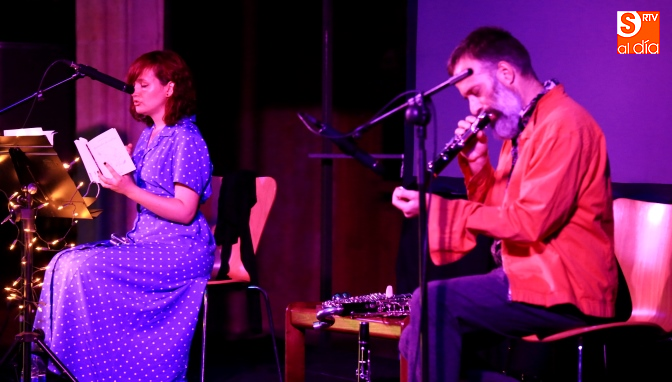 Almudena Vega y el portugués Luiz Rocha en la Casa de las Conchas / Foto de Alberto Martín