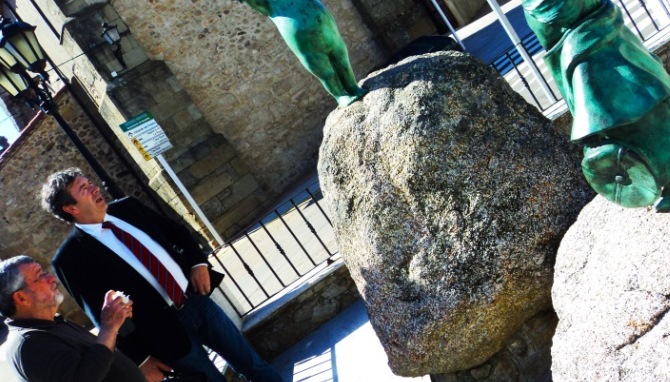Celso Ramos, junto a Pedro Pérez en Navasfrías