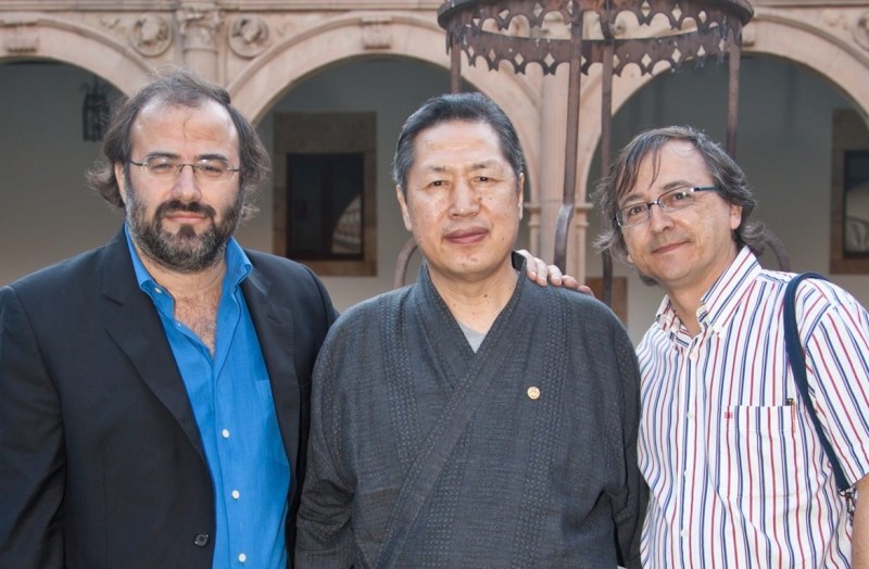 Alfredo Pérez Alencart, Kousei Takenaka y Miguel Elías (foto de Jacqueline Alencar)