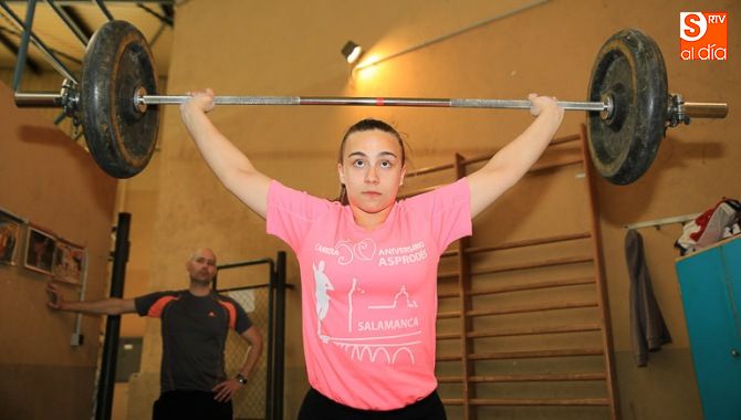 Iris Sánchez, en uno de sus entrenamientos con su club