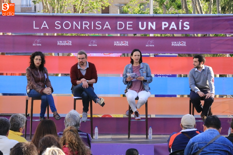 Intervención de Bescansa en la Alamedilla / Foto de Alberto Martín