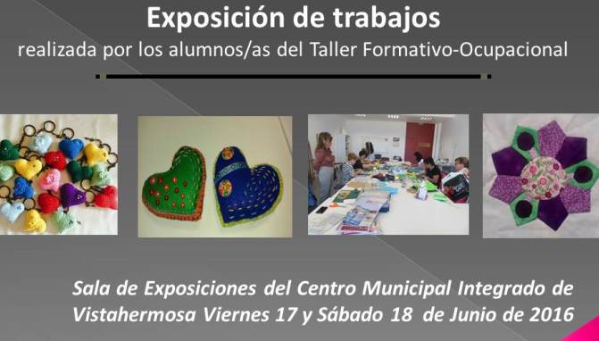 Cartel de la exposición de trabajos realizados por los alumnos