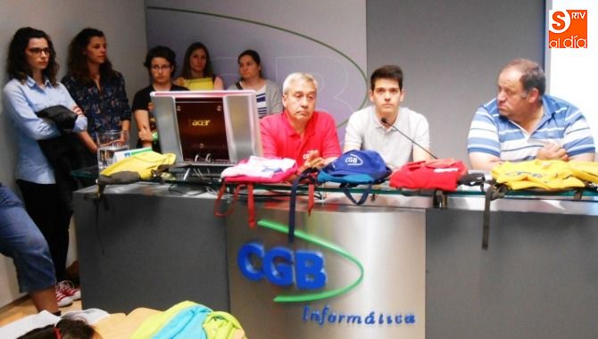 Carlos García Blanco, Alberto Montero y Herminio Velasco, en la presentación de Aldeacampus 2016