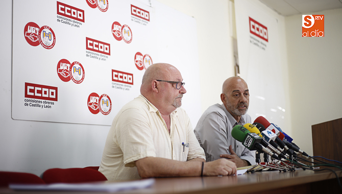 José Luis Hernández (UGT) y Emilio Pérez (CCOO). Foto: Alejandro López