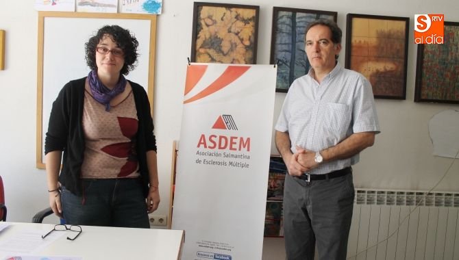 Estefanía Morcillo y Felipe Ramos, dirigentes de Asdem que cuenta con más de 220 socios en Salamanca y provincia