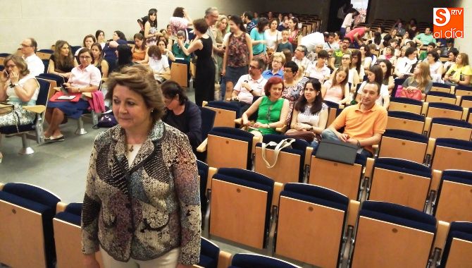 Begoña Ibarrola, en el auditorio Juan Pablo II de la UPSA