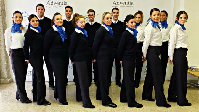 Última convocatoria de Tripulantes de Cabina de Pasajeros (TCP) formados en la Escuela Aeronáutica Adventia / Foto pyme.info