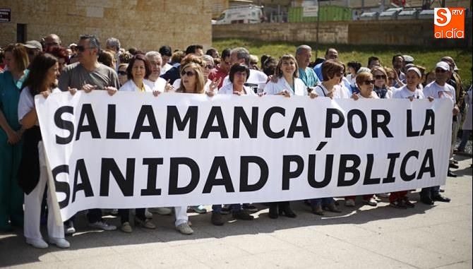 Una de las últimas concentraciones de la Plataforma en Defensa de la Sanidad Pública