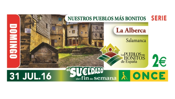 La Alberca exhibe su belleza en los cupones de la ONCE