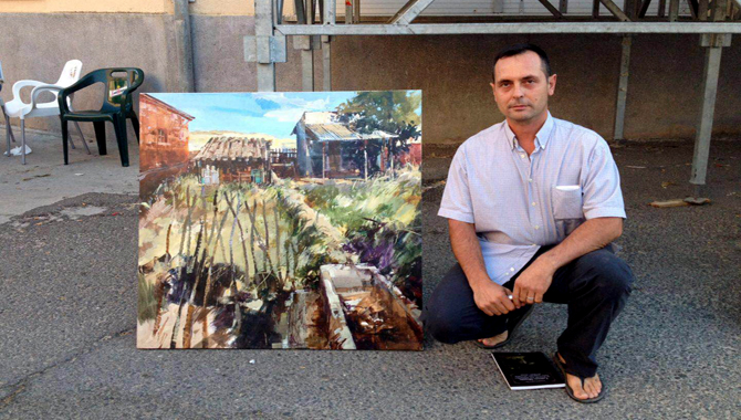 La composición del cántabro Eduardo Monteagudo se alzaba con el triunfo de la XI edición del concurso de pintura rápida de Alaraz