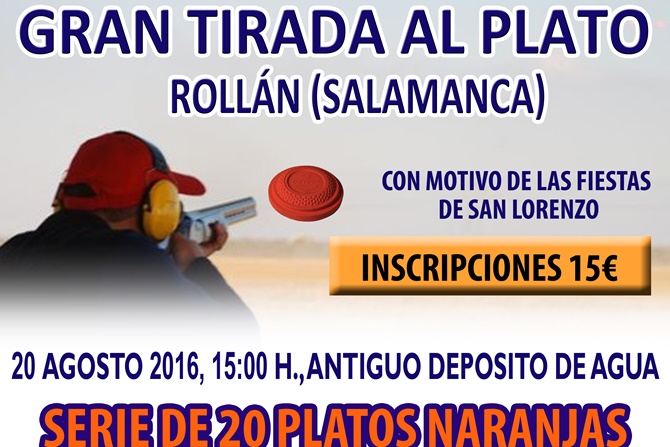Gran tirada al plato con 25 premios en juego