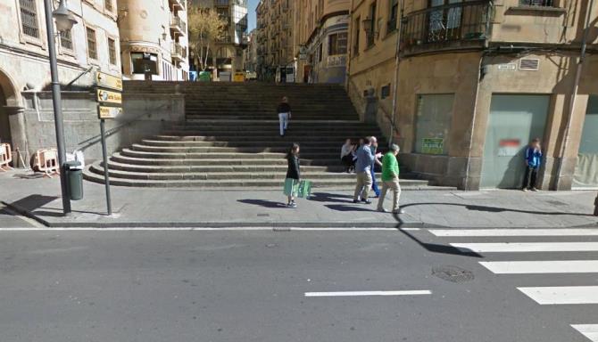 Escaleras de La Riojana en la Gran Vía