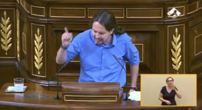 Pablo Iglesias, durante su intervención
