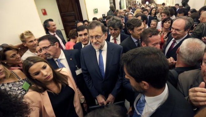 Mariano Rajoy, en los pasillos del Congreso de los Diputados