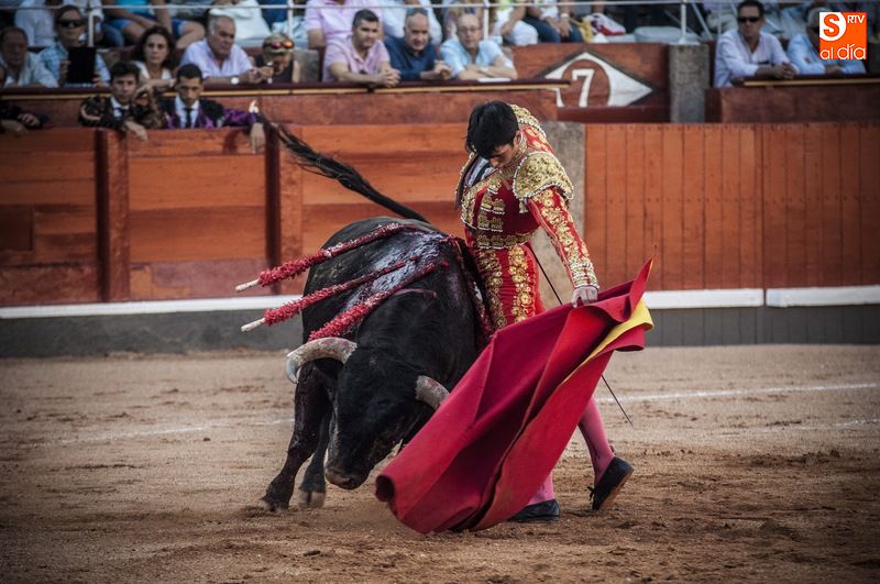 David Salvador debutó con caballos este lunes en La Glorieta. Foto: Adrián Martín