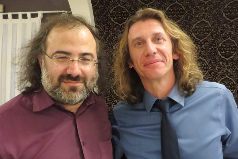 Los poetas A. P. Alencart y Jorge de Arco