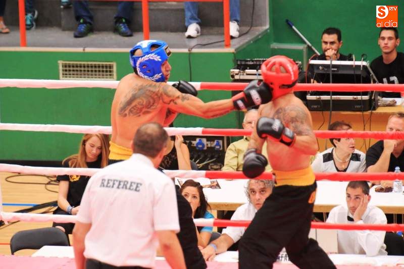 Momento de uno de los combates que se disputaron este sábado en La Alamedilla