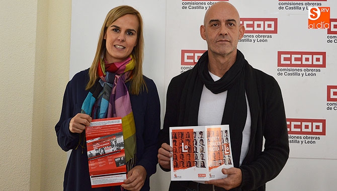 Emilio Pérez, secretario provincial de CCOO, a la derecha, en otra de las propuestas del sindicato para los jóvenes