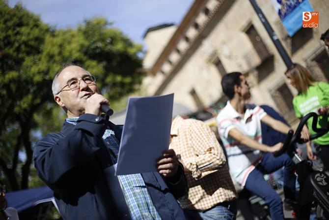 José Luis Puerto, en la lectura del manifiesto