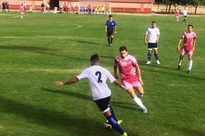 El Salmantino durante un partido anterior