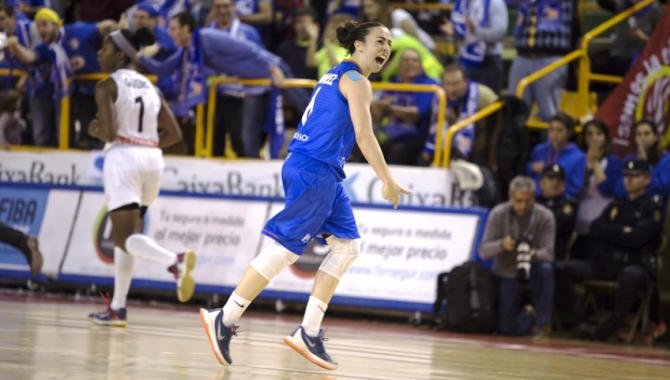 Silvia Domínguez, en un partido de Liga