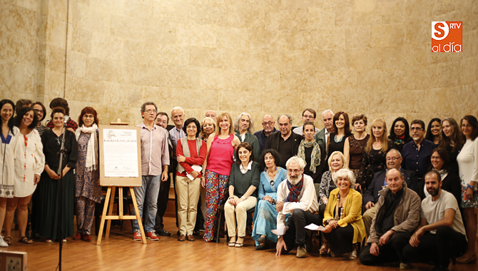 Participantes en el Encuentro de Escritores por Ciudad Juárez celebrado en Salamanca. Foto: Álex López