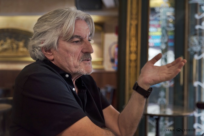 Ángel González Quesada, durante la entrevista