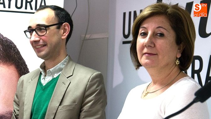 Rosa López, senadora del PSOE por Salamanca, en primer término