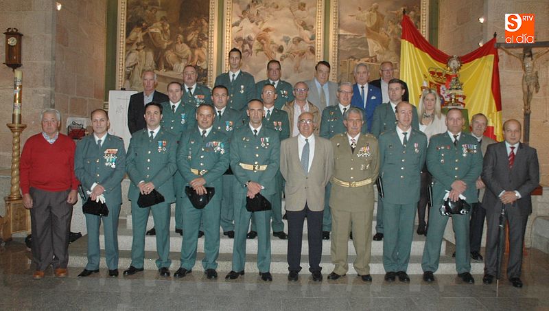 Guardias civiles del puesto de Vitigudino tras la eucaristía