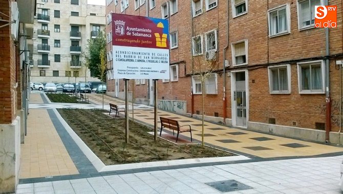 Calle Cantalapiedra, una de las que se han reformado en el barrio de San Bernardo