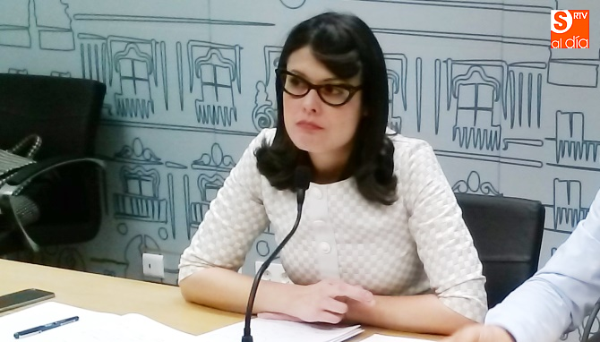 La concejala de Ganemos, Virginia Carrera