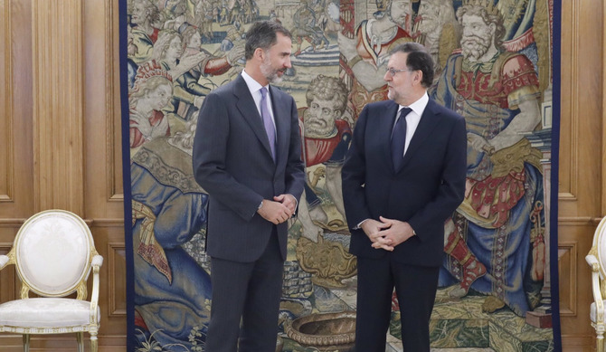Mariano Rajoy durante su audiencia con el Rey Felipe VI. Foto: PartidoPopular